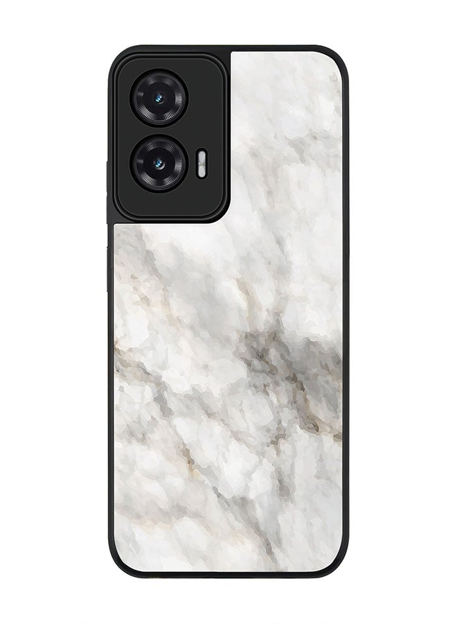 Stylizedd For Motorola Moto G35 Case,Slim fit Camera Protection, Shockproof Thin Phone cover  - Marble Print Beige Grey