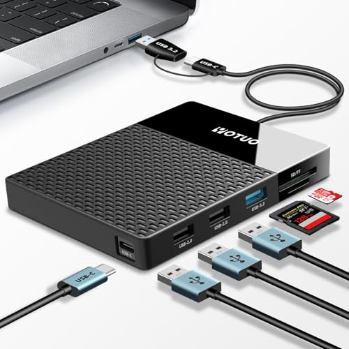 YOTUO Portable 500GB Docking Station External Hard Drive Multiport USBC Hub HDD 7in1 USB 30 SDTF Card MultiFunctional HDD for Windows Mac Android TV Phone Laptop Desktop PC - Image 1