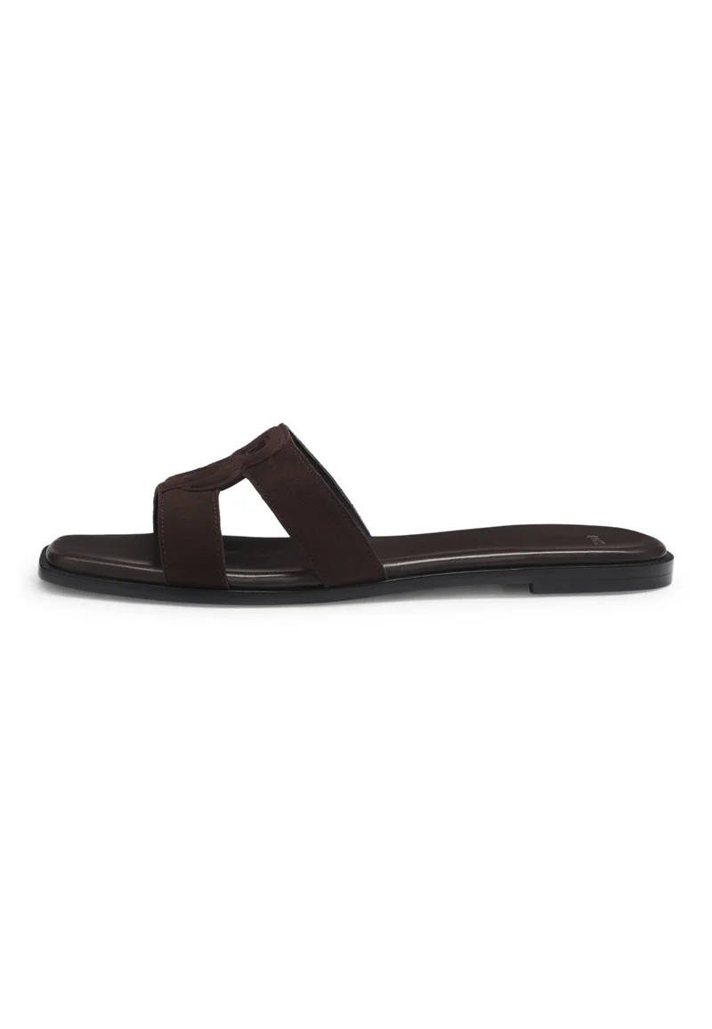 BOSS  Suede slides with stitched Double B monogram for Women | Best Price UAE