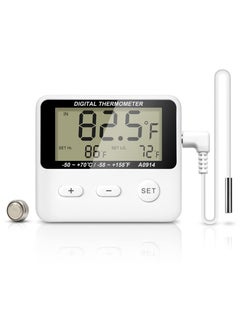 Digital Freezer Thermometer with External Sensor, LCD Display, High/Low Temperature Alarm, ℃/℉ Switchable, Magnetic Refrigerator Thermometer for Home - pzsku/Z5BE773E9DD54824F8A60Z/45/_/1722478208/f22638b9-f04c-43a7-803e-fbba785b7c06