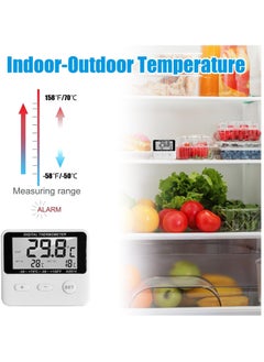 Digital Freezer Thermometer with External Sensor, LCD Display, High/Low Temperature Alarm, ℃/℉ Switchable, Magnetic Refrigerator Thermometer for Home - pzsku/Z5BE773E9DD54824F8A60Z/45/_/1722478209/dd6e3dc8-bbad-4746-9f48-829faeb73cc5