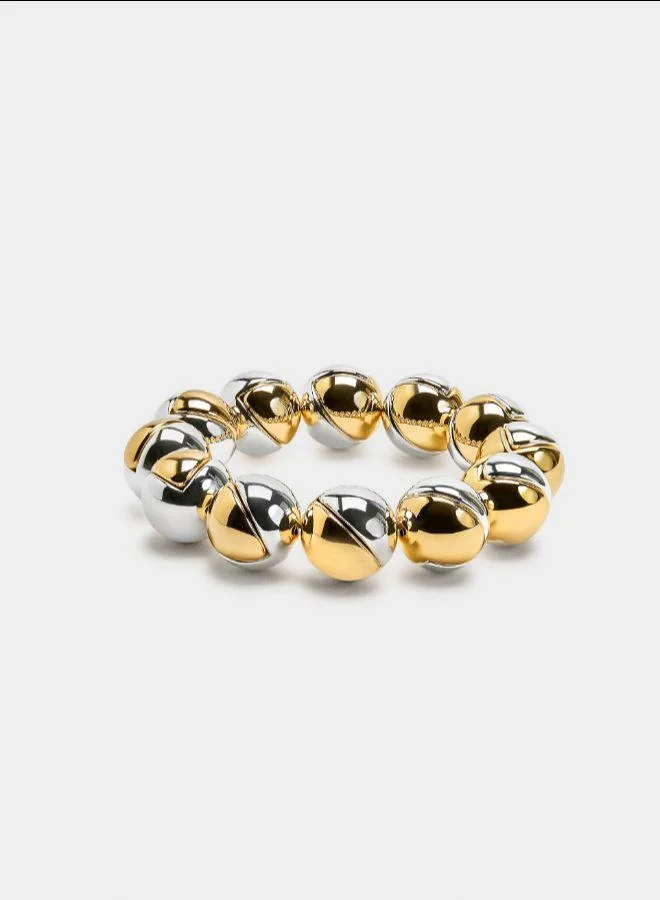 Parfois Multicolour Elastic bracelet bicolor beads for Women | Best Price UAE