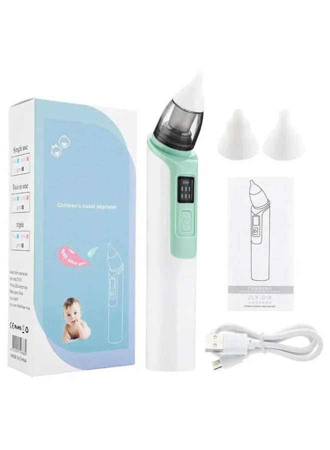 Electric Baby Nasal Aspirator, Newborn & Infant Mucus Remover, Nasal Congestion Cleaner, Adjustable Suction Levels, Food-Grade Silicone Tips, Low-Noise Design, USB Rechargeable - Image 3