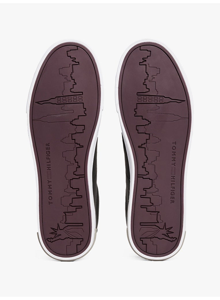 TOMMY HILFIGER Essential Leather Vulcanised Sneakers - Image 5