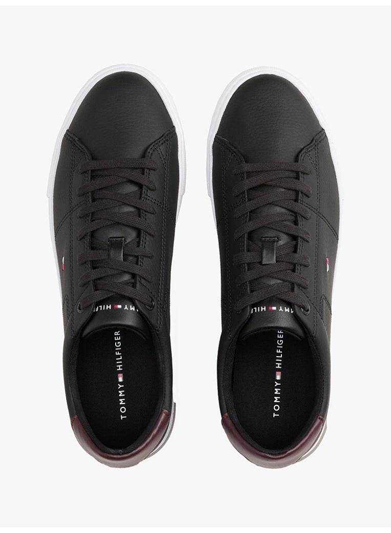 TOMMY HILFIGER Essential Leather Vulcanised Sneakers - Image 3