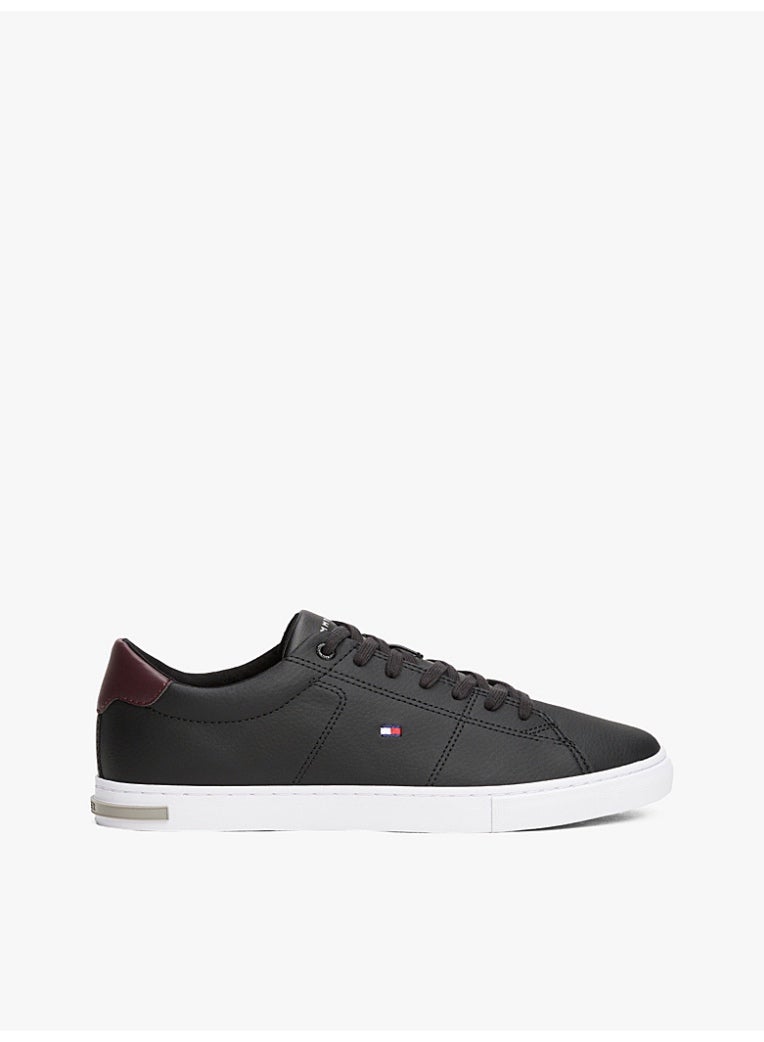 TOMMY HILFIGER Essential Leather Vulcanised Sneakers - Image 1