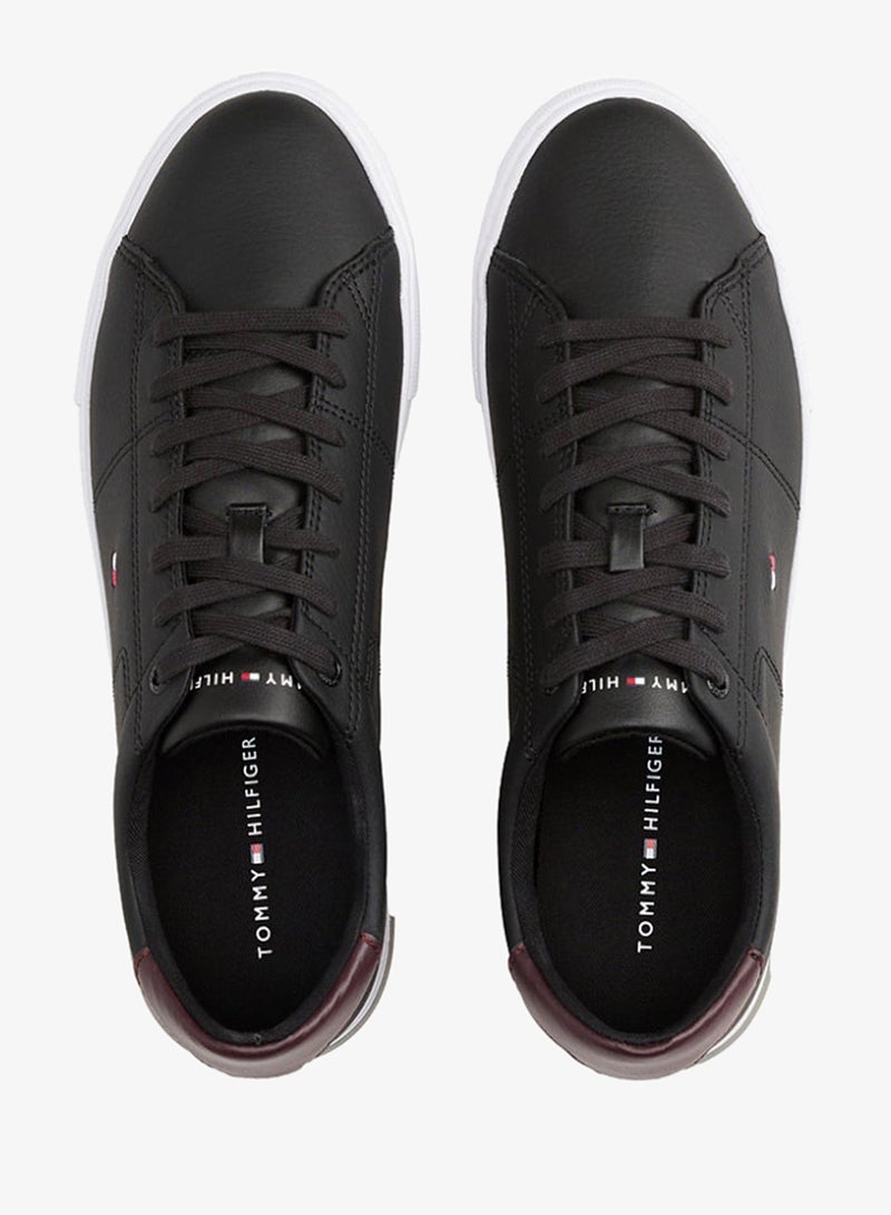 TOMMY HILFIGER Essential Leather Vulcanised Sneakers - Image 3