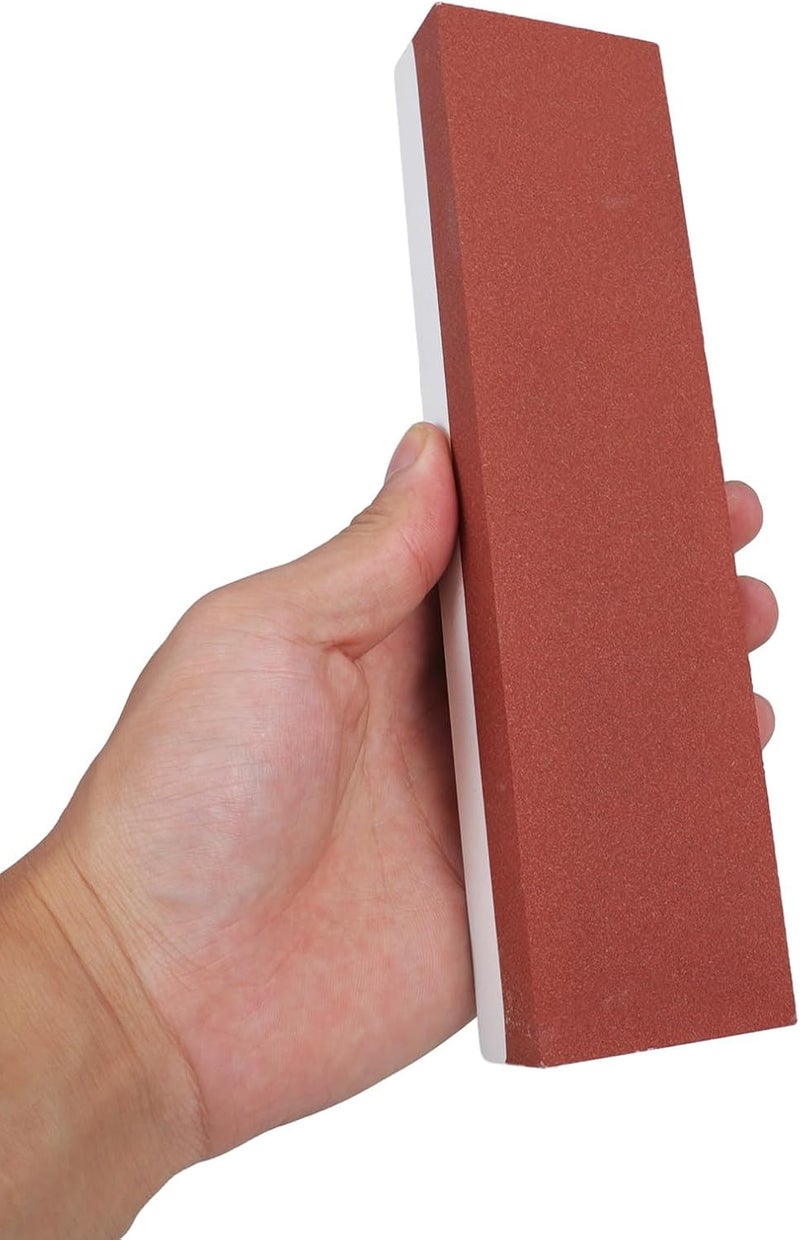 Kitchen Knives Sharpening Whetstone, Dual-sided Brown Corundum and Green Carbide Oil Stone, Knives Sharpener Stone for Home Kitchen Use - Image 4