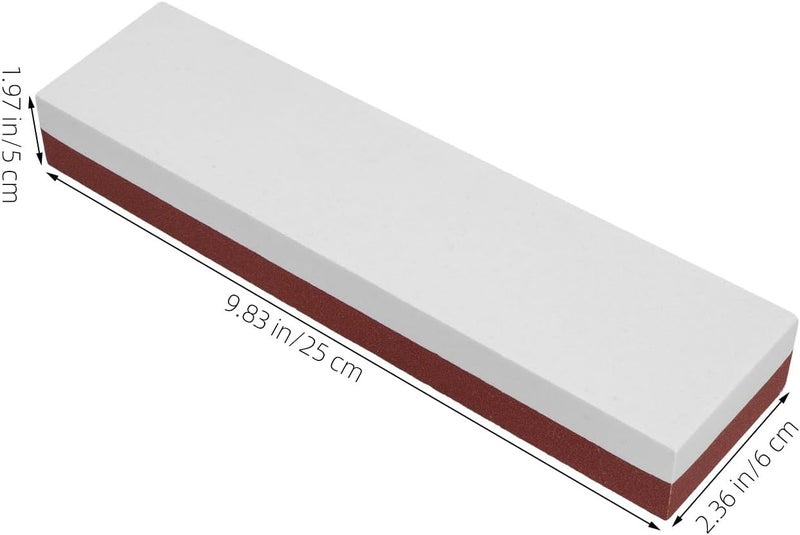 Kitchen Knives Sharpening Whetstone, Dual-sided Brown Corundum and Green Carbide Oil Stone, Knives Sharpener Stone for Home Kitchen Use - Image 2