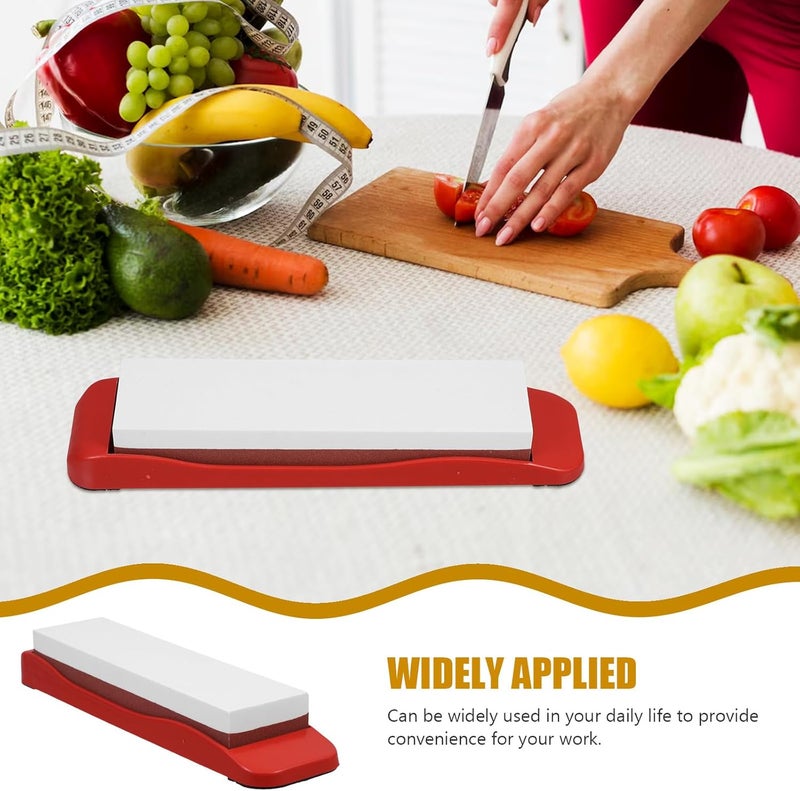 Kitchen Knives Sharpening Whetstone, Dual-sided Brown Corundum and Green Carbide Oil Stone, Knives Sharpener Stone for Home Kitchen Use - Image 3