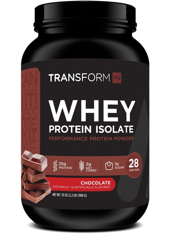 TransformHQ TransformHQ Whey Protein Isolate 28 Servings (Chocolate) - Perform - Gluten Free, Non-GMO  - Image 1