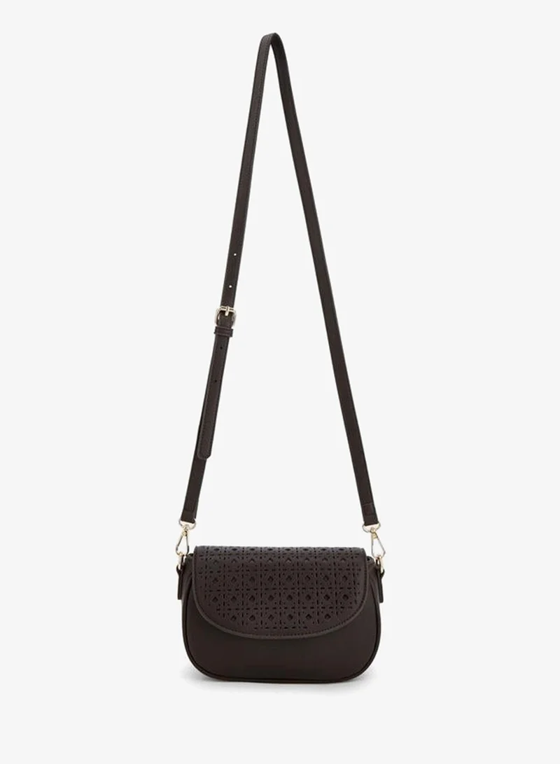 فلورا بيلا من شو إكسبرس Crossbody Bag With Adjustable Shoulder Strap With Laser Cut Design