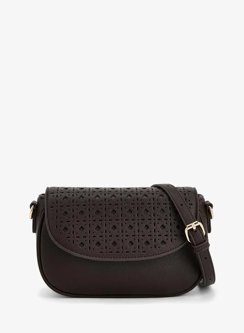 فلورا بيلا من شو إكسبرس Crossbody Bag With Adjustable Shoulder Strap With Laser Cut Design