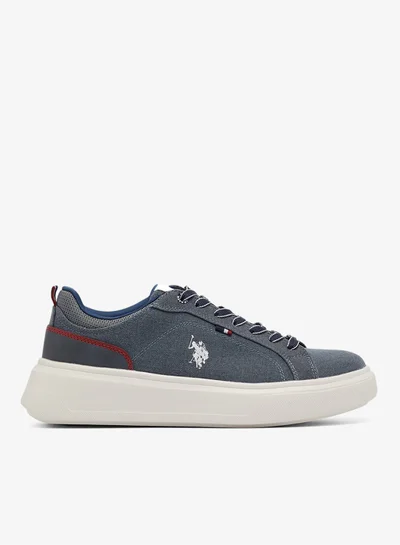 U.S. Polo Assn. Men's Blue Low-Top Sneakers - Lightweight Shoes & Trendy Design Shoes for Everyday Wear
