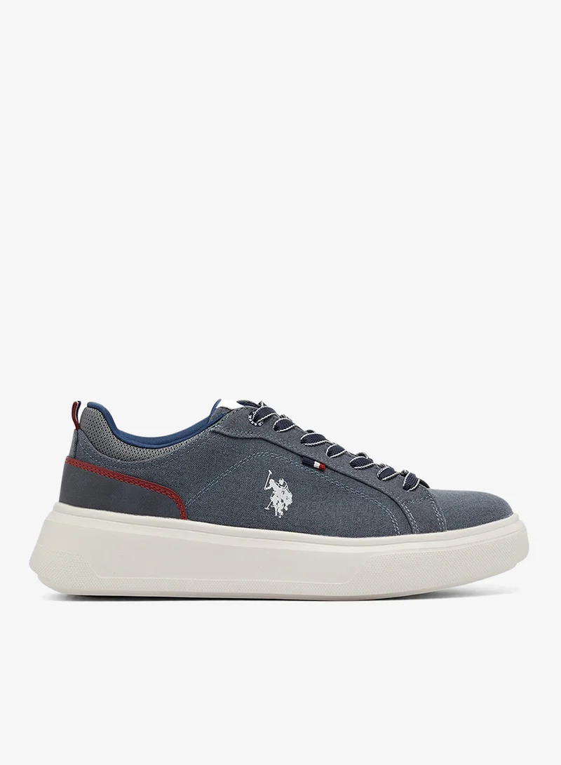 Men's Blue Low-Top Sneakers - Lightweight & Trendy Design for Everyday Wear