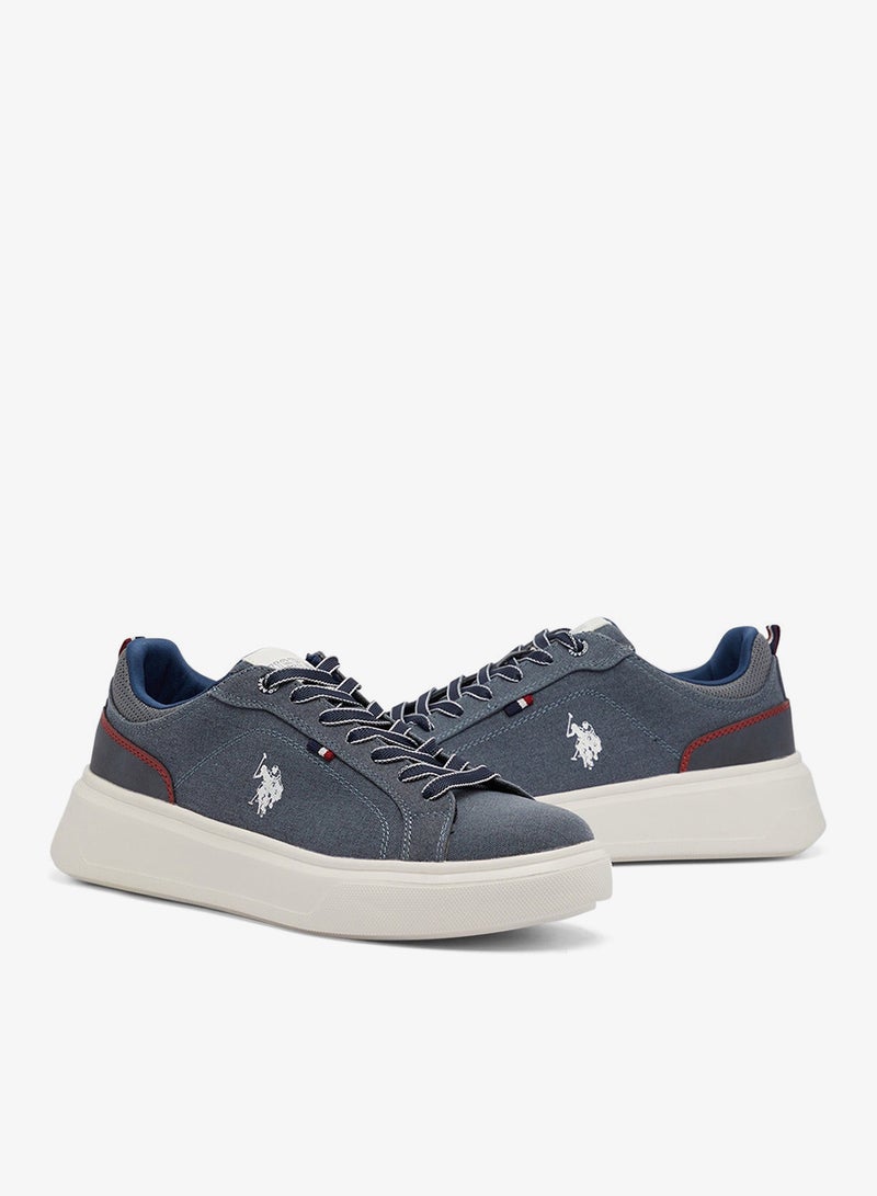 U.S. Polo Assn. Men's Blue Low-Top Sneakers - Lightweight Shoes & Trendy Design Shoes for Everyday Wear - Image 3