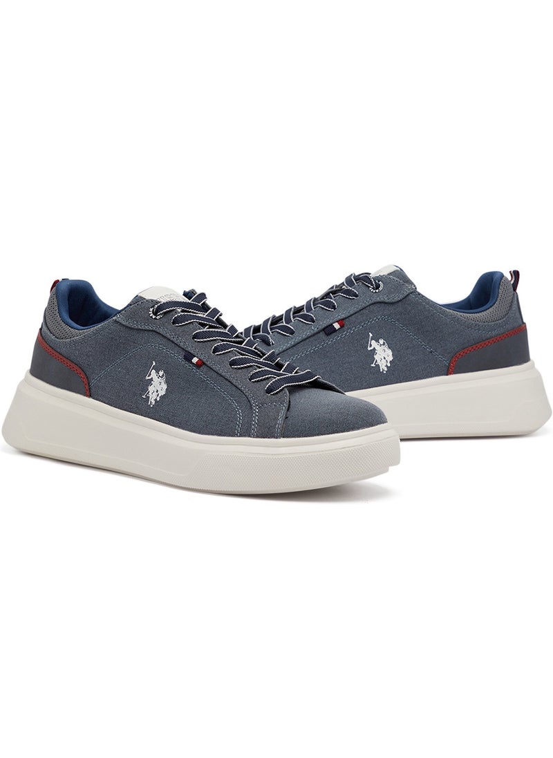 U.S. Polo Assn. Men's Blue Low-Top Sneakers - Lightweight & Trendy Design for Everyday Wear  - Image 3