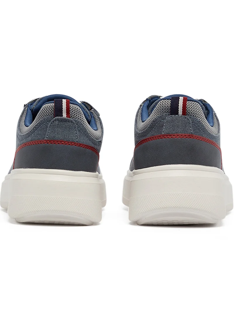 U.S. Polo Assn. Men's Blue Low-Top Sneakers - Lightweight & Trendy Design for Everyday Wear