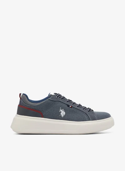 U.S. Polo Assn. Men's Blue Low-Top Sneakers - Lightweight Shoes & Trendy Design Shoes for Everyday Wear