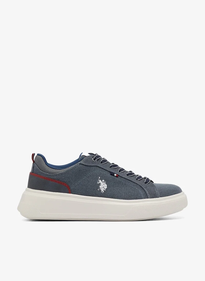 Men's Blue Low-Top Sneakers - Lightweight Shoes & Trendy Design Shoes for Everyday Wear