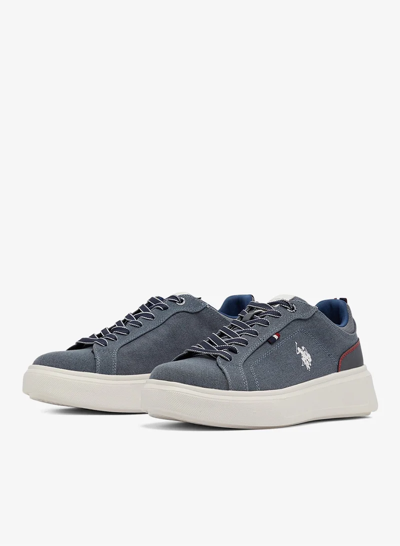 U.S. Polo Assn. Denim Men's Blue Low-Top Sneakers - Lightweight Shoes & Trendy Design Shoes for Everyday Wear for Men | Best Price UAE