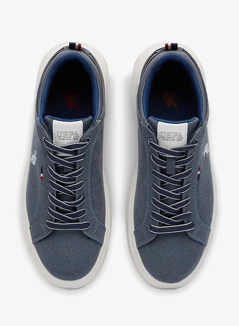 U.S. Polo Assn. Denim Men's Blue Low-Top Sneakers - Lightweight Shoes & Trendy Design Shoes for Everyday Wear for Men | Best Price UAE