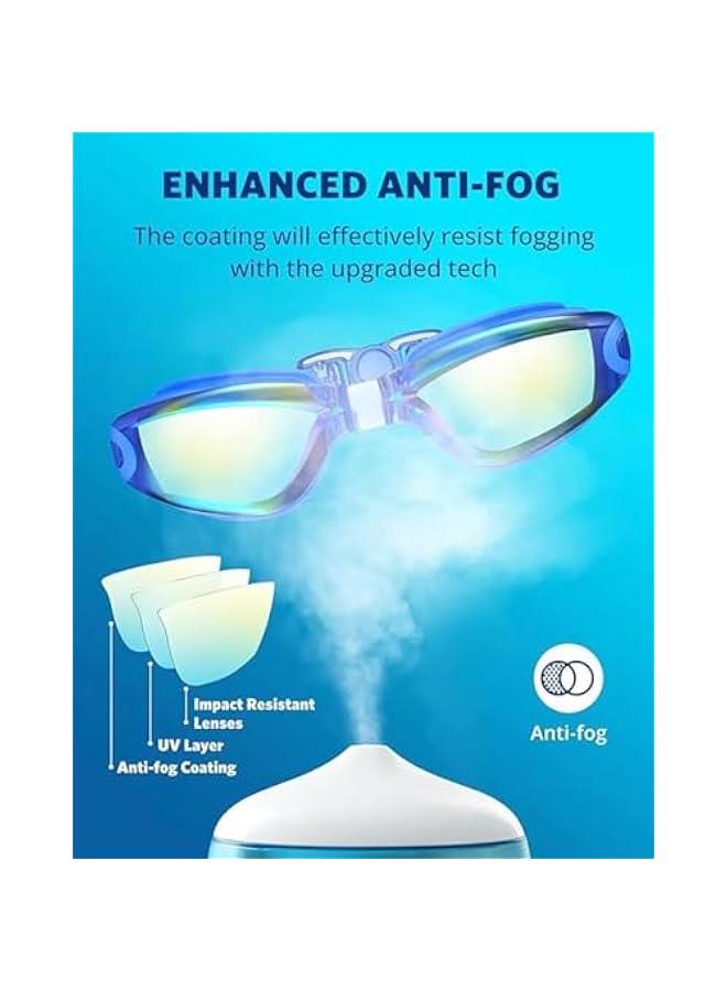 هوكور نظارات سباحة من لوك روزي - نظارات سباحة، احترافية مضادة للضباب ولا تسرب وحماية من الاشعة فوق البنفسجية، نظارات سباحة ذات رؤية واسعة للنساء والرجال والبالغين والشباب والاطفال - Image 3