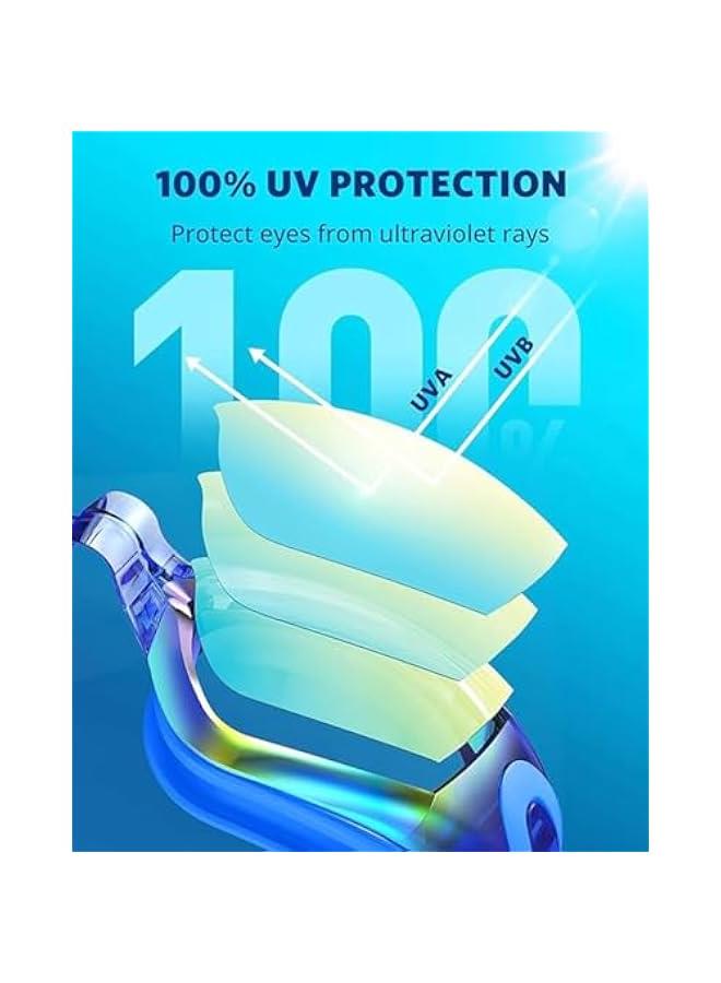 هوكور نظارات سباحة من لوك روزي - نظارات سباحة، احترافية مضادة للضباب ولا تسرب وحماية من الاشعة فوق البنفسجية، نظارات سباحة ذات رؤية واسعة للنساء والرجال والبالغين والشباب والاطفال - Image 5