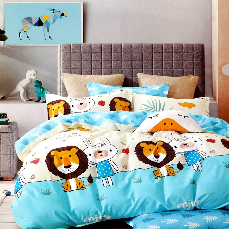 TIB The Intellect Bazaar 130 GSM Cotton Polycotton Double Size Duvet CoverQuilt Cover for Double Bed90 90 inch Multi - Image 1