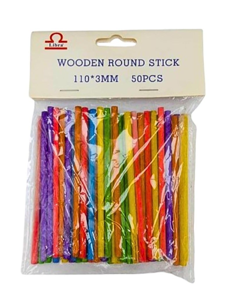 Libra WOODEN ROUND STICK 110X3MM 50PCS - Image 2