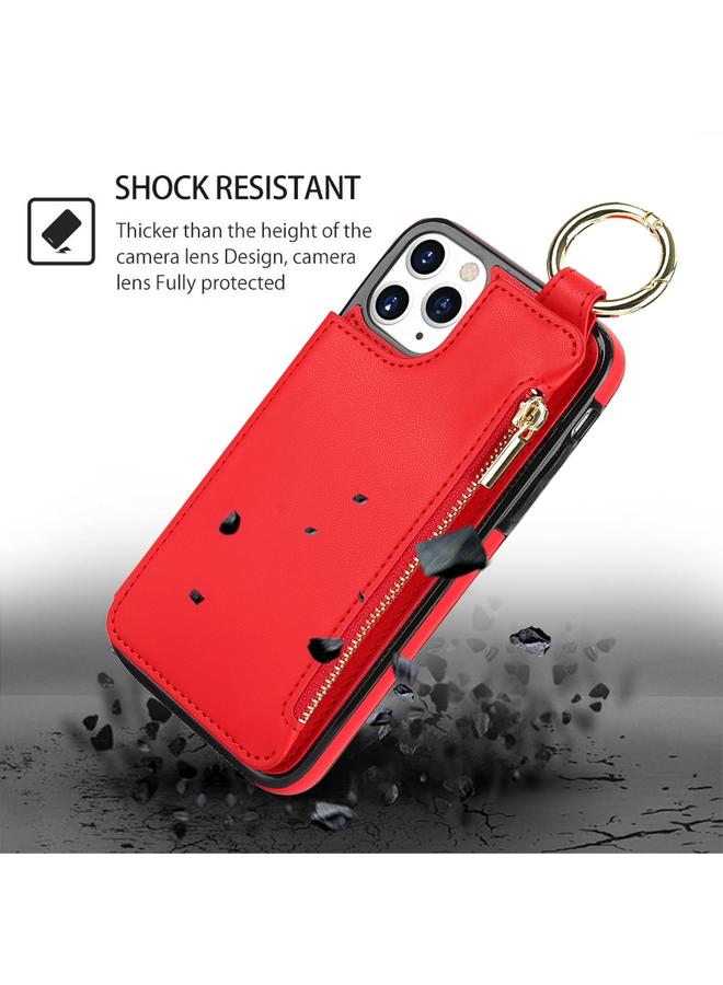 Zaboon Case For iPhone 11 Pro RFlD Anti-theft Double Buckle Ring Zipper Card Phone Case - Image 2