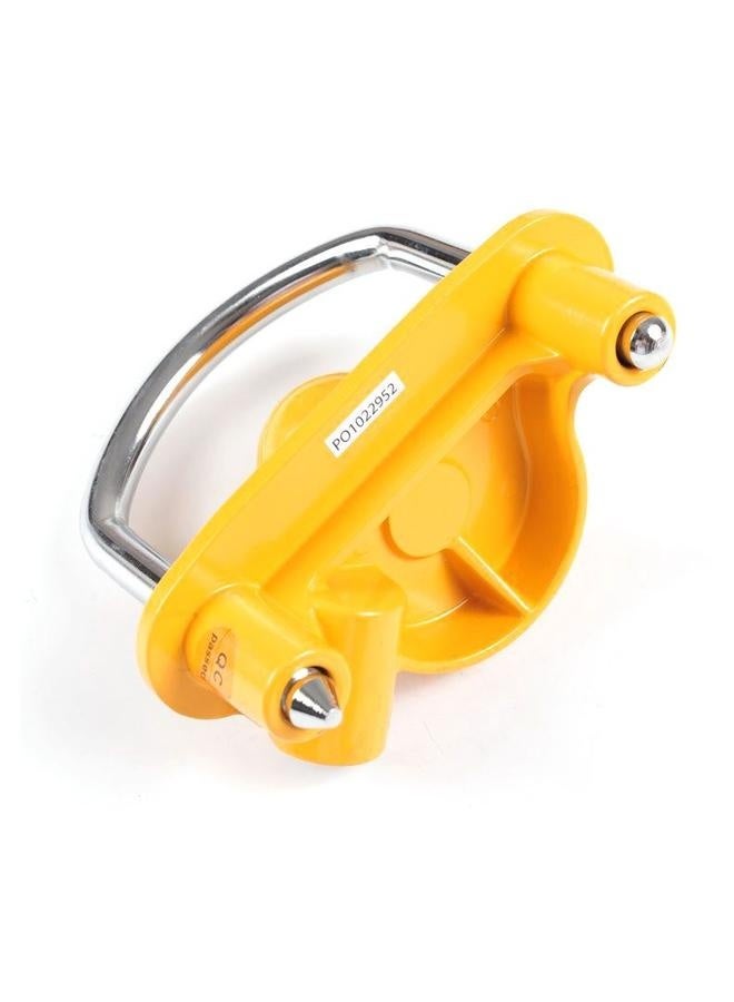 Universal Trailer Ball Tow Hitch Lock Adjustable,Heavy-Duty Steel,Fit for Towing Caravan Trailer Security with  Keys Yellow - Image 2