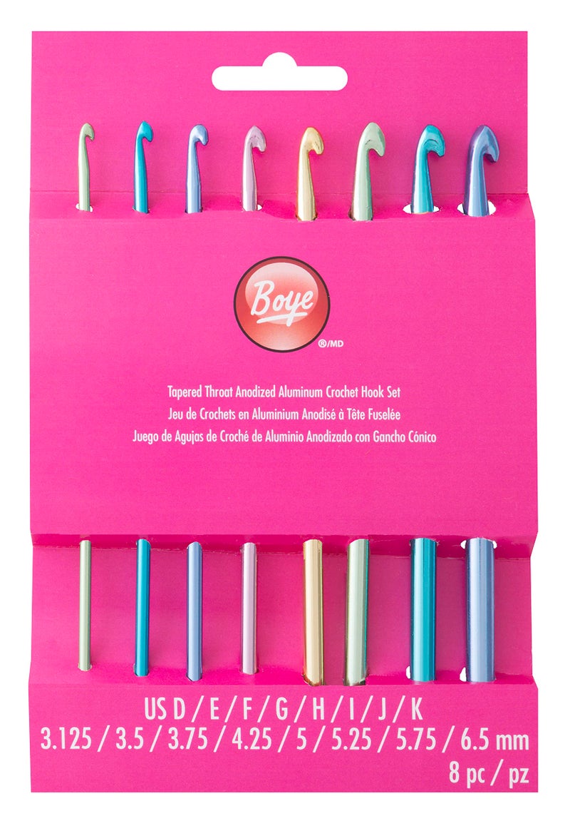 Boye مجموعة كروشيه بوي، حجم الألومنيوم، أحجام الخطاف: 3.125-6.5 مم، الولايات المتحدة D-K، متنوعة - Image 1