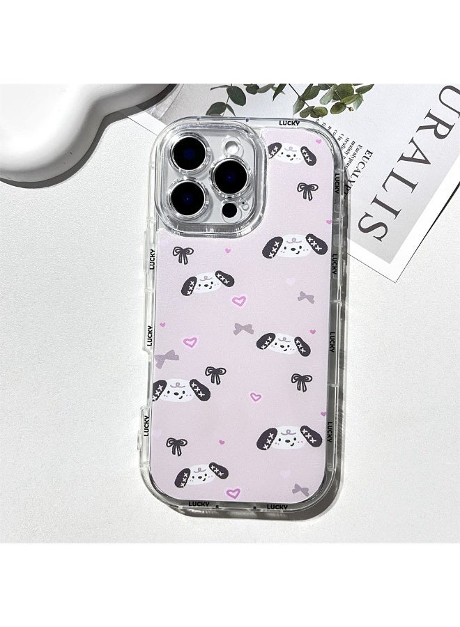 NIBEMINENT Cartoon Puppy Protective TPU Case Cover For iPhone 14 Pro Clear - Image 1