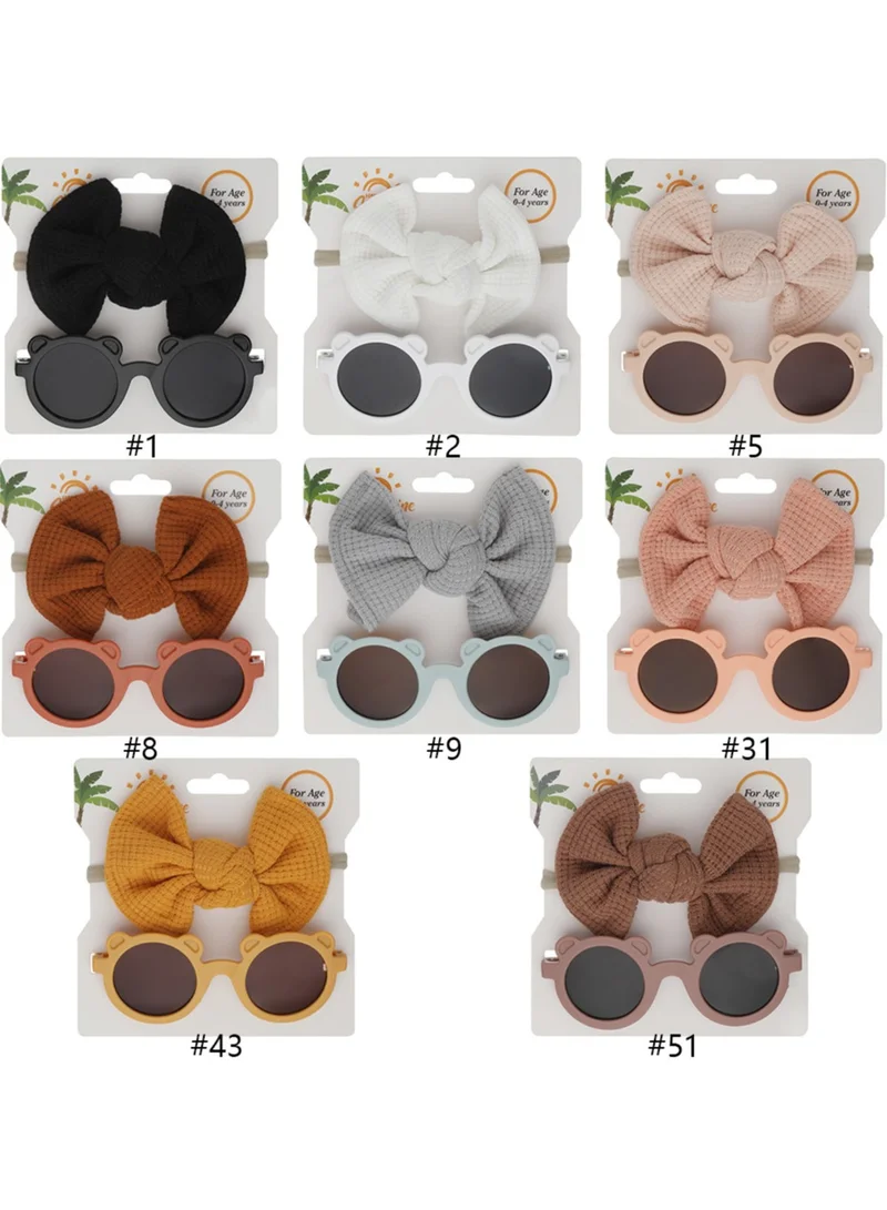 D'Daniela Aila Glasses and Headband Set For Babies and Girls - Light Pink