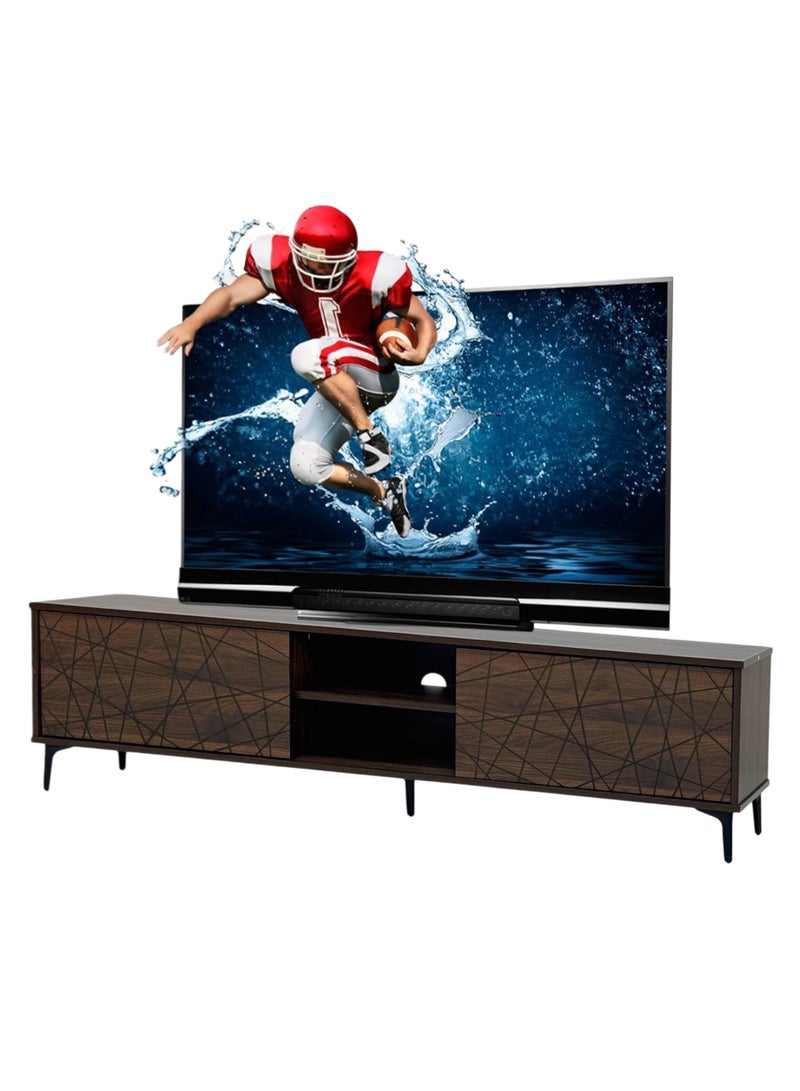 Living طاولة تلفزيون بلازما خشبية مع رف 160 سم - Image 5