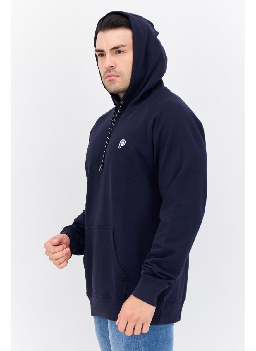Penfield - Men Embroidered Long Sleeves Hooded Sweatshirt, Navy - Image 1
