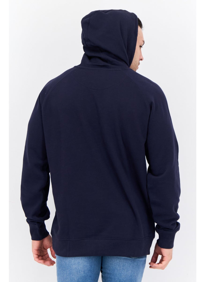 Penfield - Men Embroidered Long Sleeves Hooded Sweatshirt, Navy - Image 1