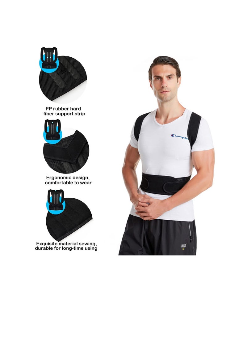 Adjustable Posture Corrector for Men, Women, and Kids - Back, Neck, and Shoulder Support Brace (XL) - Image 3