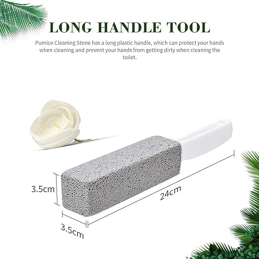 JD PRO JD PRO Toilet Cleaner Brush with Handle Pumice Stone for Cleaning Tiles Iron and Rust Cleaning Stain Remover Toilet Bowl Clean Brush with Handle Pumice Scouring Stick Cleaner Pack of 2 - Image 5
