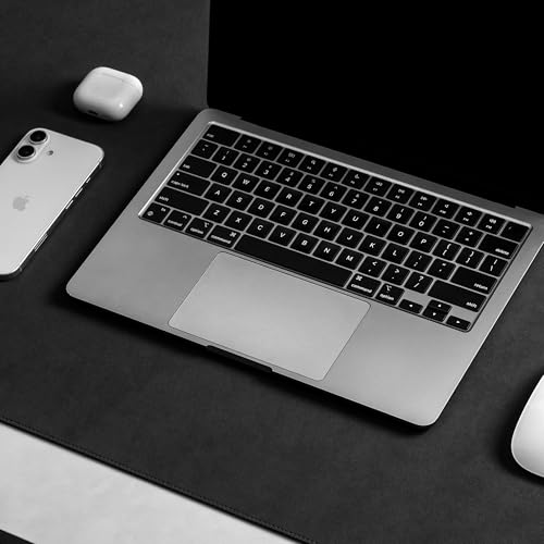 DailyObjects Reversible Desk Matte Sand Premium Vegan Leather Desk Mat|Anti-Skid|Anti-Slip|85 * 45cm|Spread Turf Desk/Laptop Mat for Work from Home/Gaming- Extended Mouse pad and Keyboard Desk-Black - Image 5