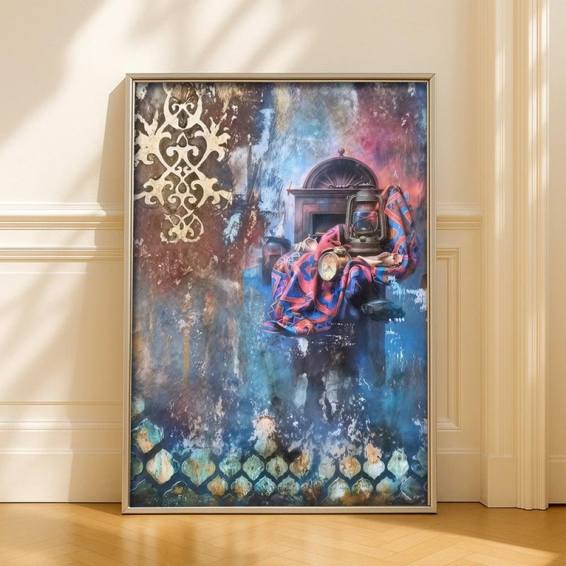 ماركتنا لوحة قماشية بتصميم تراثي مع برواز مجوف مقاس (40×60) قطعة واحدة - Image 1