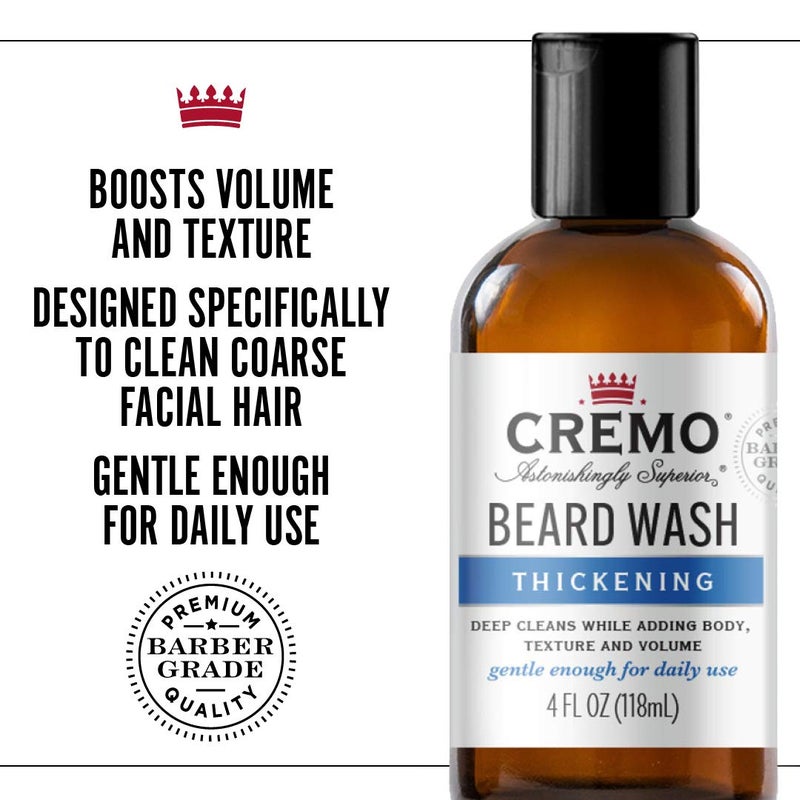 Cremo Beard Wash Thickening Formula Deep Cleans While Adding Volume, 4 Fl Oz - Image 3