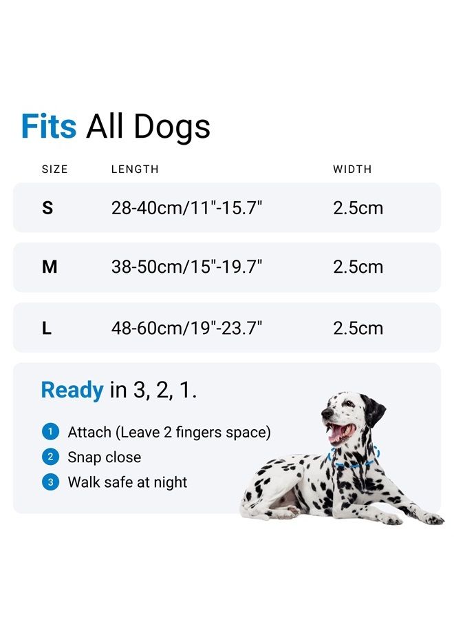 Tractive LED Light Up Dog Collar USB Rechargeable Waterproof (Blue) - Image 3