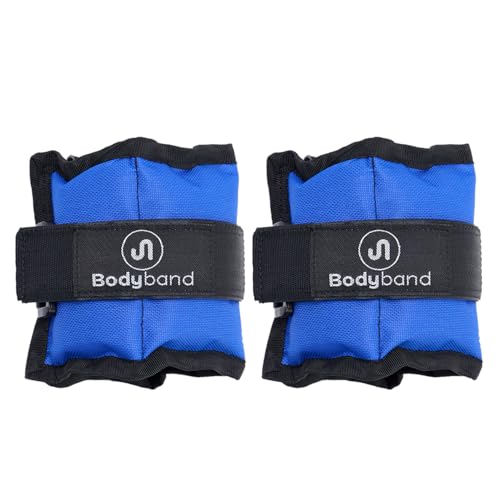Bodyband أوزان الكاحل من بوديباند 0.5 كجم زوج، أوزان معصم، حزام لأوزان الكاحل في صالة الألعاب الرياضية، أوزان للكاحل للساقين للرجال والنساء لتدريب الساقين، أوزان مقاومة للجنسين لصالة الألعاب الرياضية 1/2 كجم × 1 زوج - Image 1