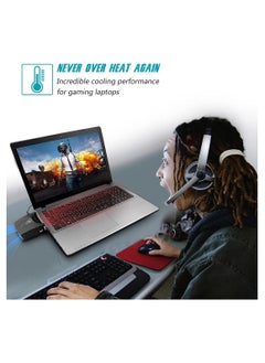 KASTWAVE Laptop Cooler with Temperature Display, intelligent temperature measurement cooling, Rapid Cooling, 13 wind speed (2600-5000RPM turbo fan), for Gaming Laptop, Switch  - Image 4