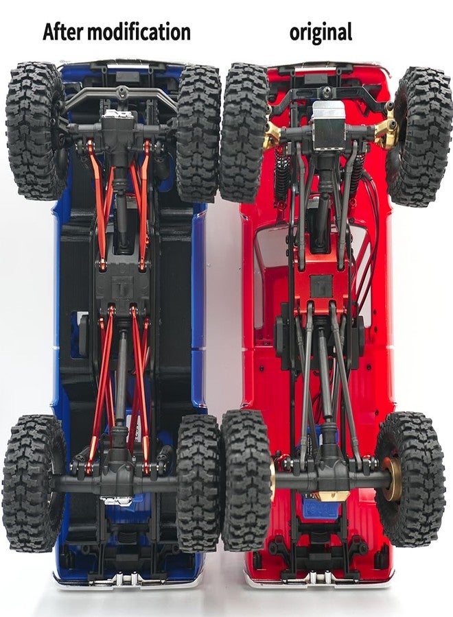 RCLIONS مجموعة وصلات RCLIONS عالية الخلوص، ترقيات الوصلات لقطع غيار سيارة الزحف TRX4M K10 بمقياس 1/18 (أحمر) - Image 5