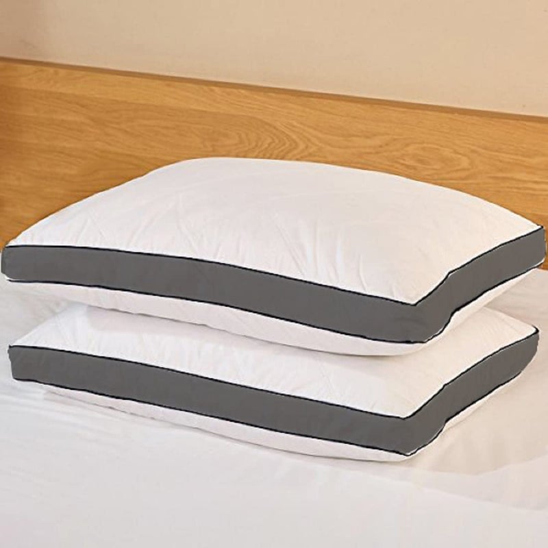 Texlux Super Support White Pillows 2 Pack Firm Support Bed Pillows Designed for Back and Side Sleepers - Image 2