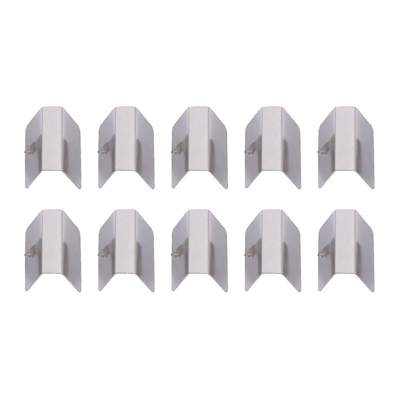 Stainless Steel Wind Deflector Clips: 10-Pack Silver - Secure Fit For Automotive Rain Protection, Durable Weather Resistance For Car Accessories - Image 1