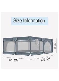 SKY-TOUCH Baby Extra Large Playard, Grey, 120 CM X 120 CM  - Image 2